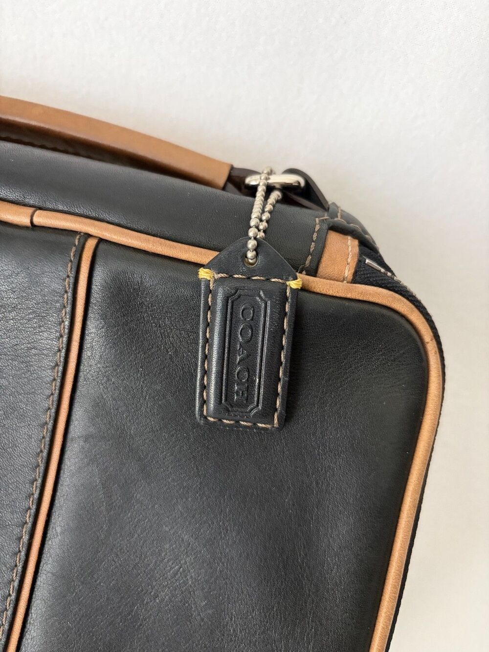 COACH Vintage Leather Toiletry Bag Costmetic Pouch Black - Picture 12 of 14